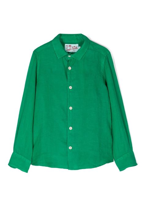 Camicia in lino SAINT BARTH | AGN0001 AGNES01205F LINEN 57 GREEN